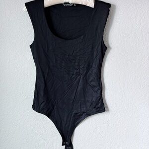Abercrombie & Fitch Black Scoop Neck Bodysuit